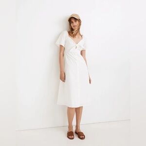 Madewell white Eyelet Midi Dress